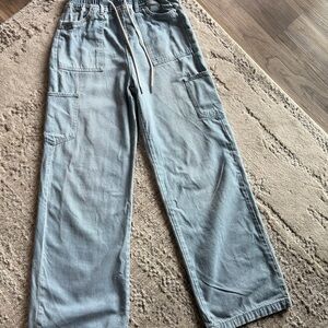Women's Casual Wide Leg Jeans in Light Blue